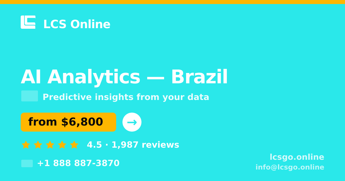 AI Analytics in Brazil — from $6,800, rated 4.5/5 by 1987 clients. LCS Online.