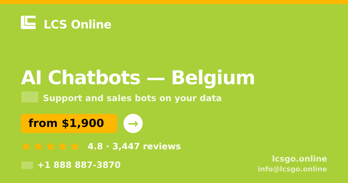 AI Chatbots in Ghent — from $2,100/mo, rated 4.7/5 by 2155 clients. LCS Online.