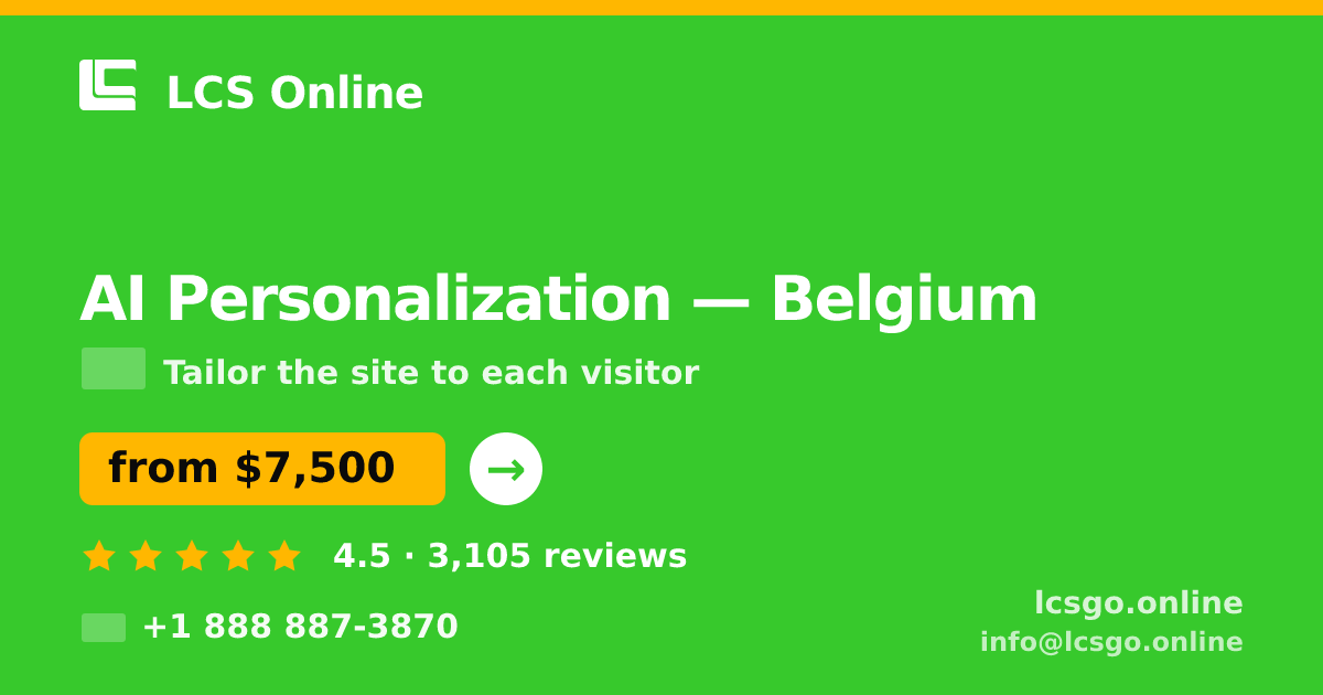 AI Personalization in Ghent — from $8,300, rated 5/5 by 3000 clients. LCS Online.