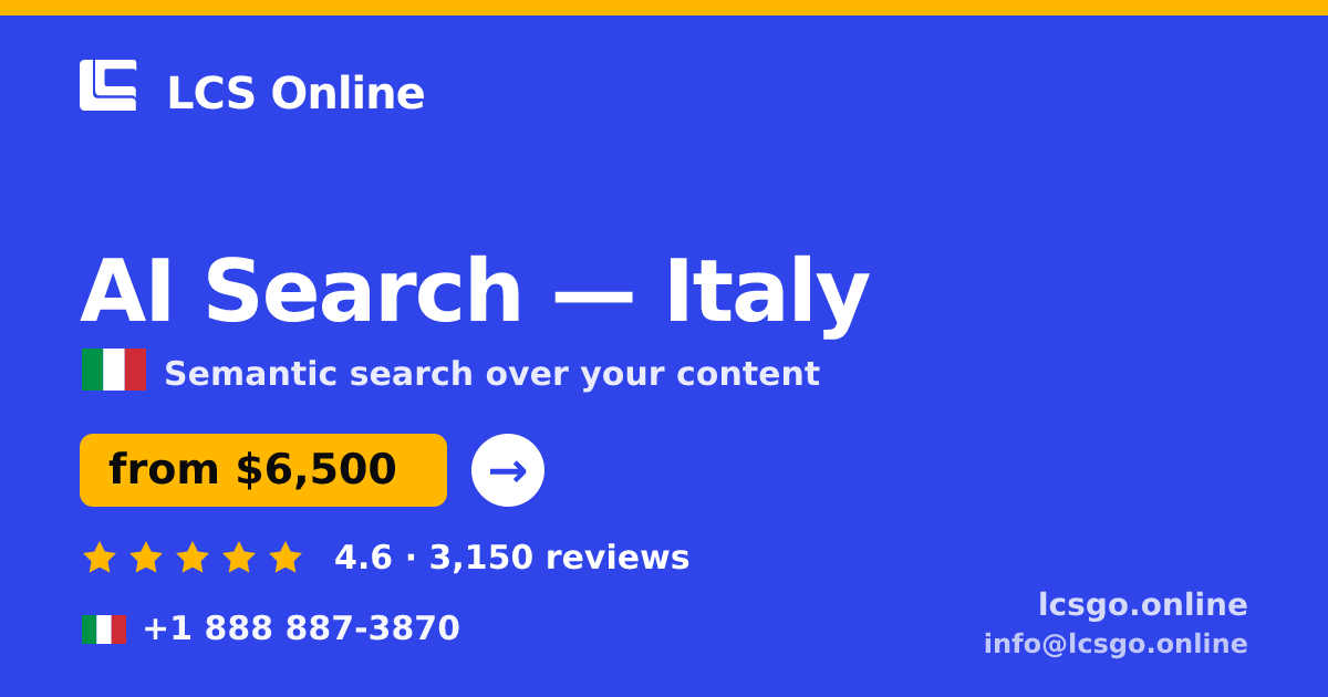 AI Search in Naples — from $7,700, rated 4.8/5 by 2536 clients. LCS Online.