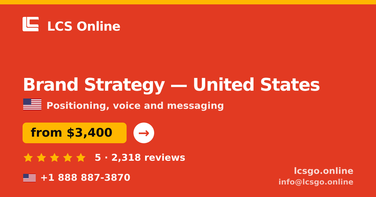 Brand Strategy in San Antonio — from $3,500, rated 4.5/5 by 731 clients. LCS Online.