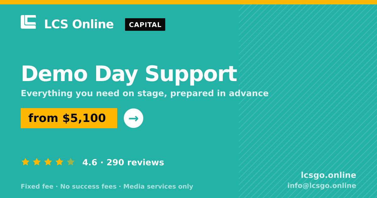 Demo Day Support — from $5,100, rated 4.6/5 across 290 reviews. LCS Online.