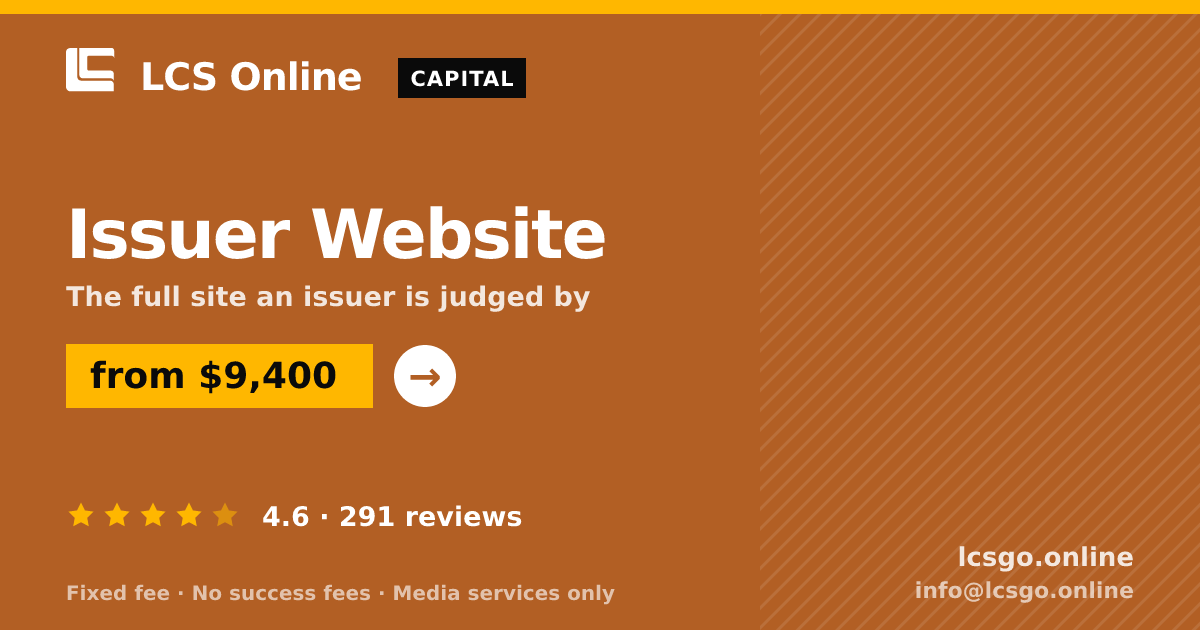 Issuer Website — from $9,400, rated 4.6/5 across 291 reviews. LCS Online.
