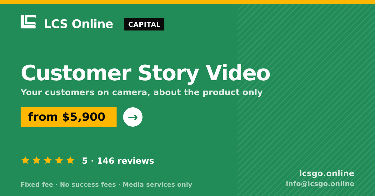 Customer Story Video — from $5,900, rated 5/5 across 146 reviews. LCS Online.