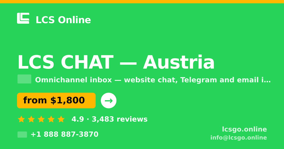 LCS CHAT in Linz — from $2,000/mo, rated 4.5/5 by 1398 clients. LCS Online.