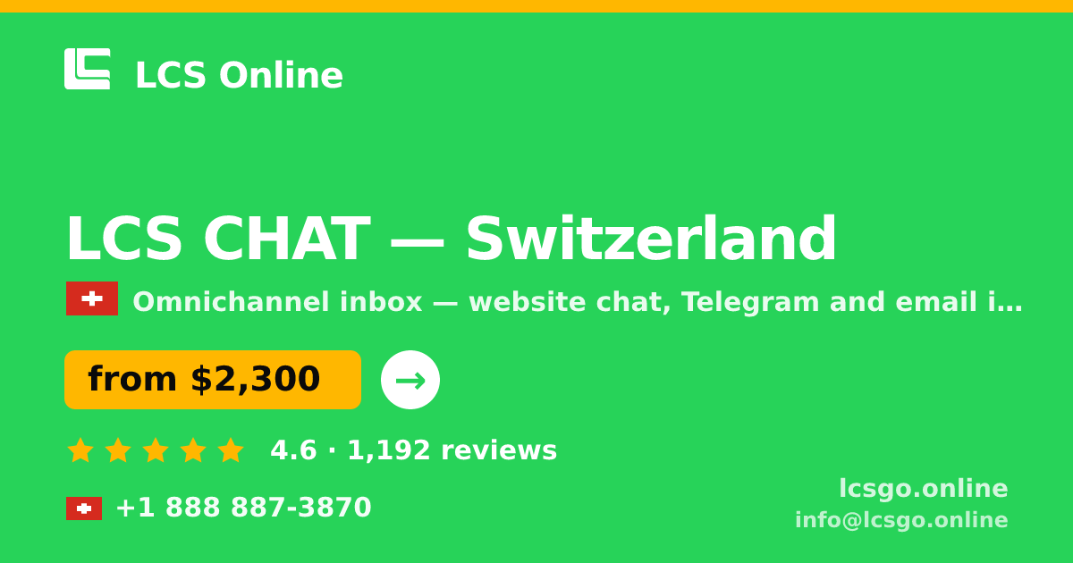 LCS CHAT in Basel — from $2,300/mo, rated 4.8/5 by 2412 clients. LCS Online.