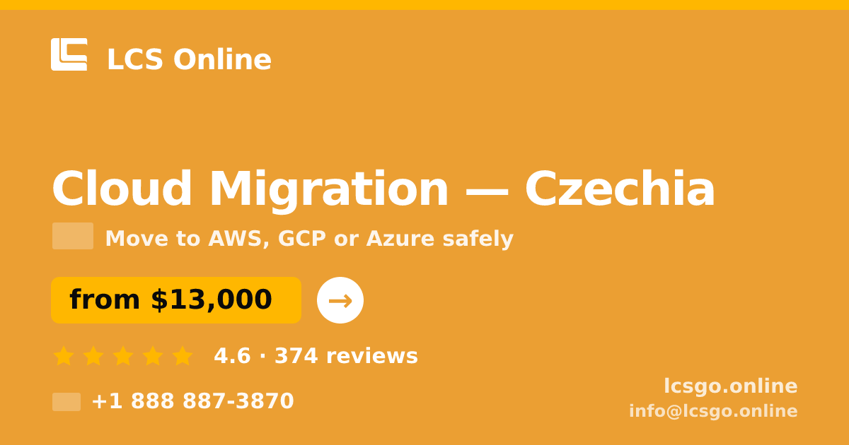 Cloud Migration in Czechia — from $13,000, rated 4.6/5 by 374 clients. LCS Online.