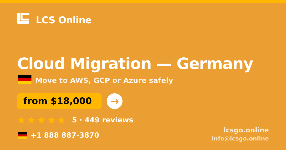 Cloud Migration in Munich — from $20,500, rated 4.6/5 by 784 clients. LCS Online.