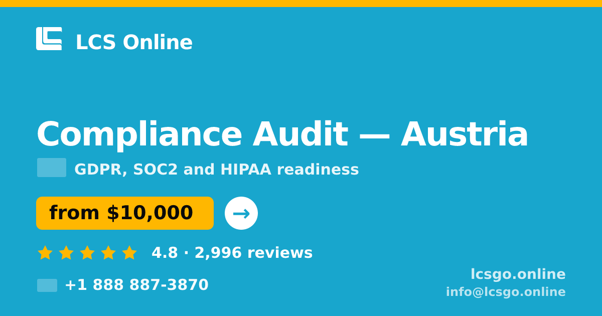 Compliance Audit in Linz — from $9,800, rated 4.7/5 by 3325 clients. LCS Online.