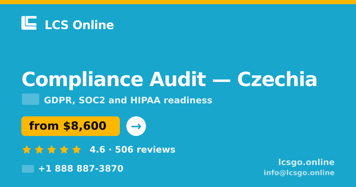 Compliance Audit in Czechia — from $8,600, rated 4.6/5 by 506 clients. LCS Online.