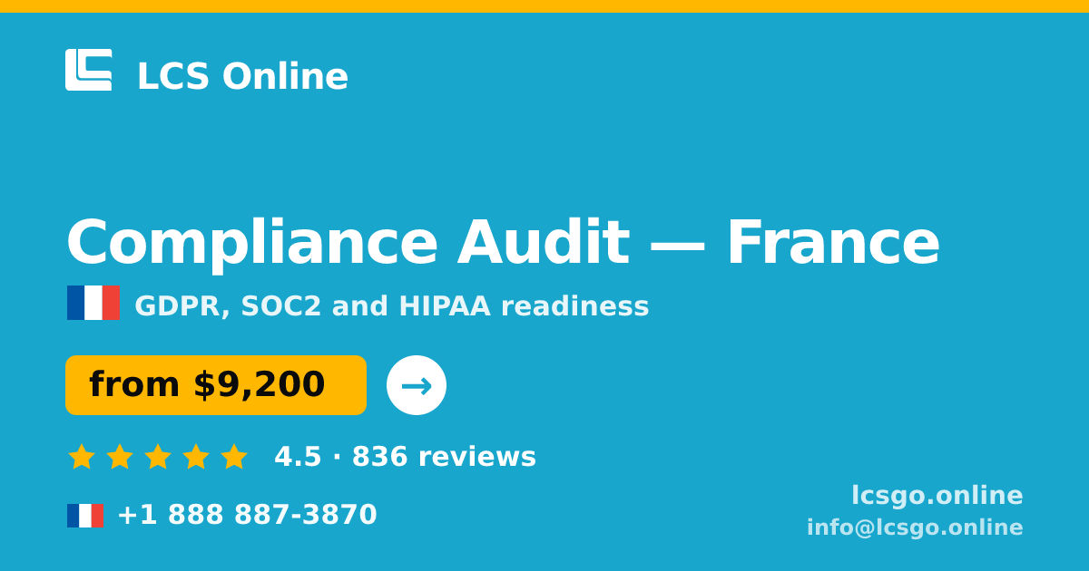 Compliance Audit in Marseille — from $9,500, rated 4.7/5 by 1420 clients. LCS Online.