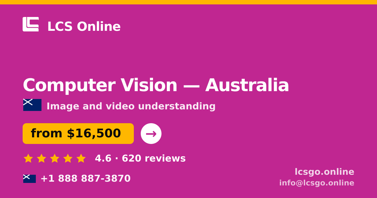 Computer Vision in Melbourne — from $16,000, rated 4.7/5 by 1520 clients. LCS Online.