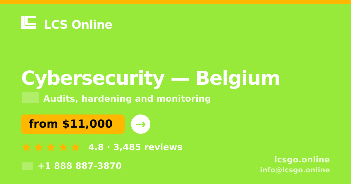 Cybersecurity in Ghent — from $14,500, rated 4.8/5 by 1630 clients. LCS Online.