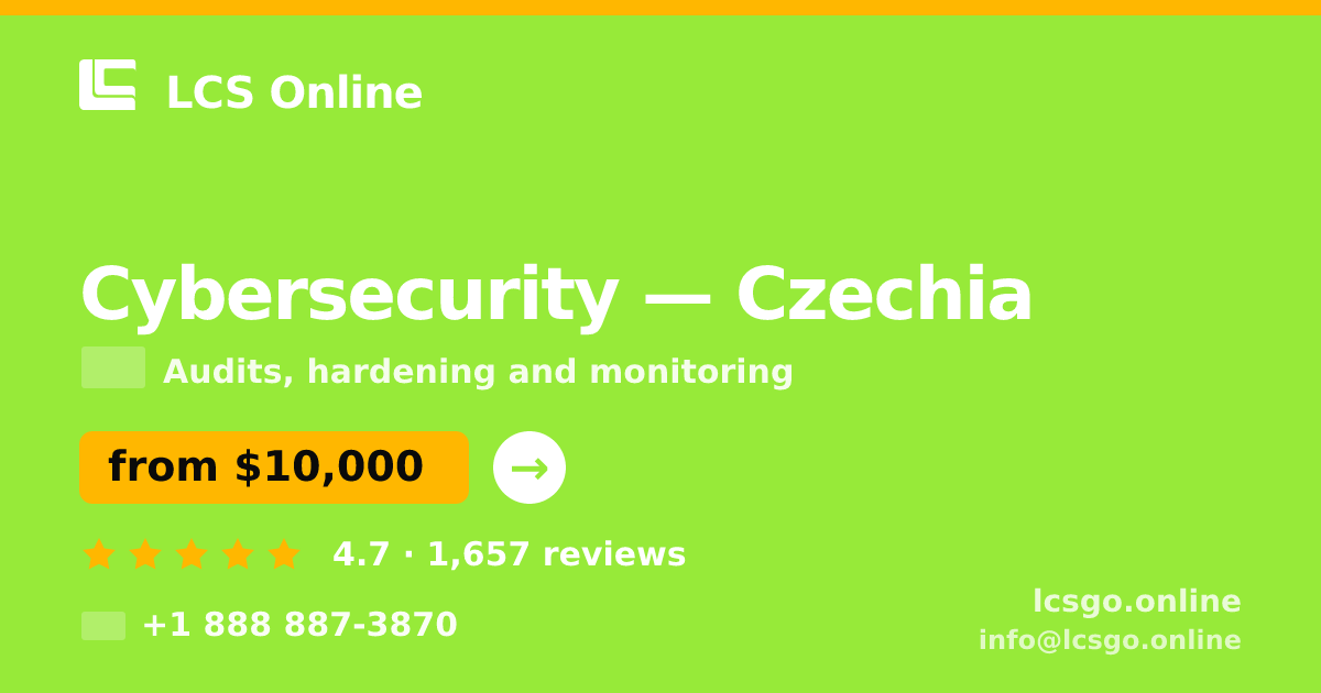 Cybersecurity in Czechia — from $10,000, rated 4.7/5 by 1657 clients. LCS Online.