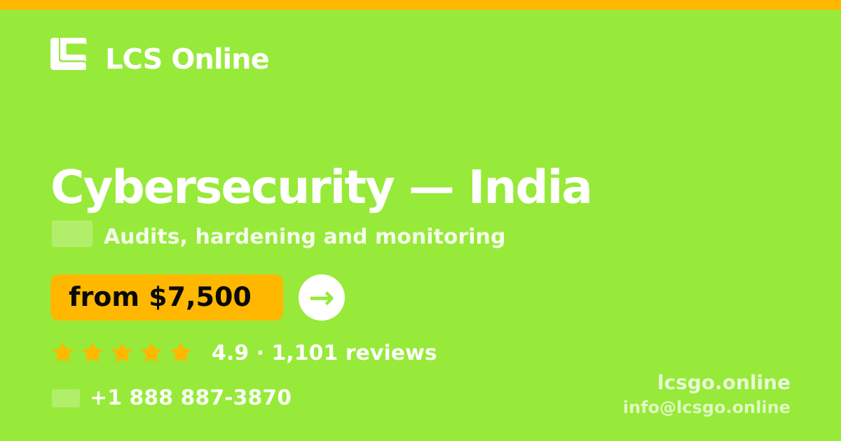 Cybersecurity in Hyderabad — from $4,800, rated 4.6/5 by 2602 clients. LCS Online.