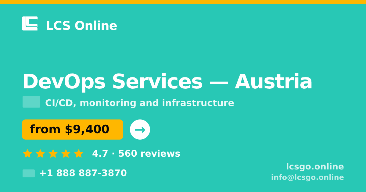 DevOps Services in Vienna — from $8,600/mo, rated 4.7/5 by 3355 clients. LCS Online.