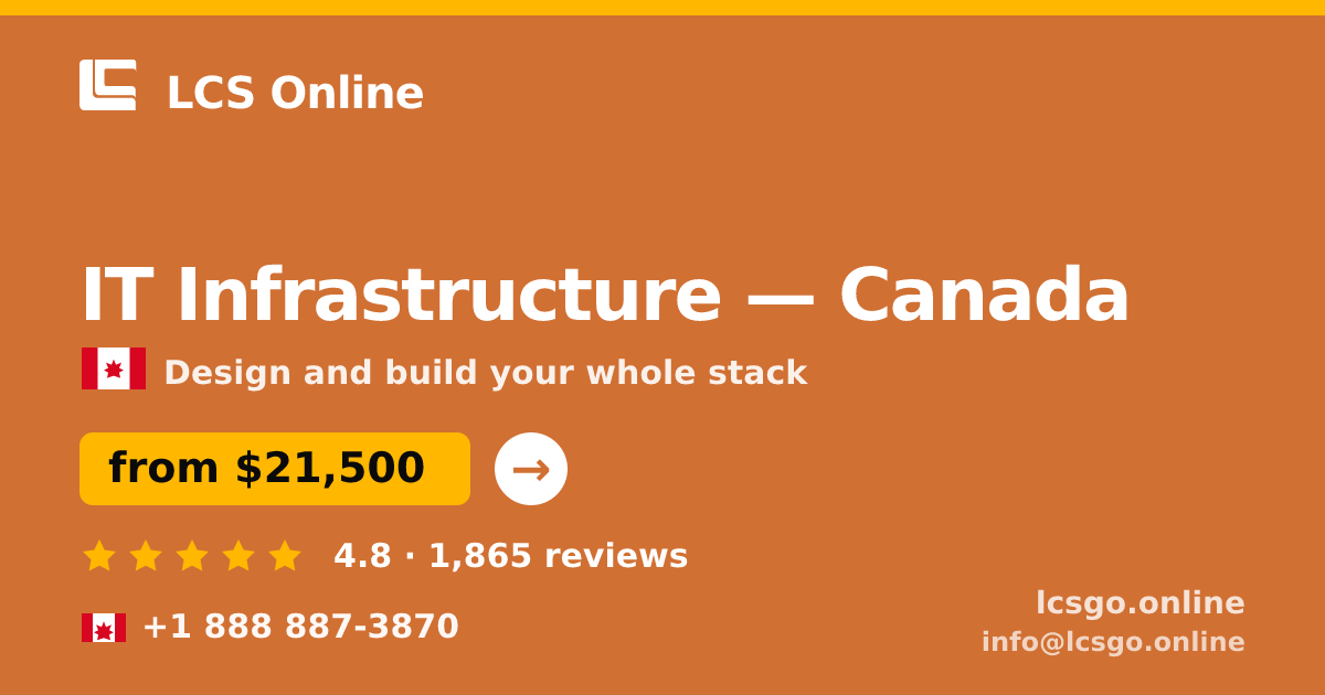 IT Infrastructure in Toronto — from $20,000, rated 4.9/5 by 2620 clients. LCS Online.