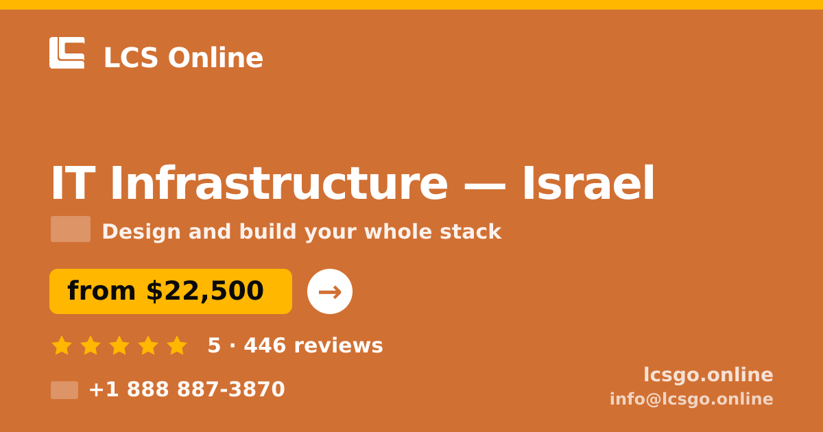 IT Infrastructure in Haifa — from $21,500, rated 4.5/5 by 1951 clients. LCS Online.