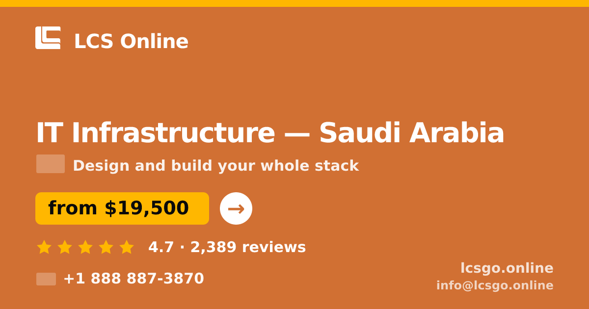 IT Infrastructure in Dammam — from $24,500, rated 4.7/5 by 2065 clients. LCS Online.