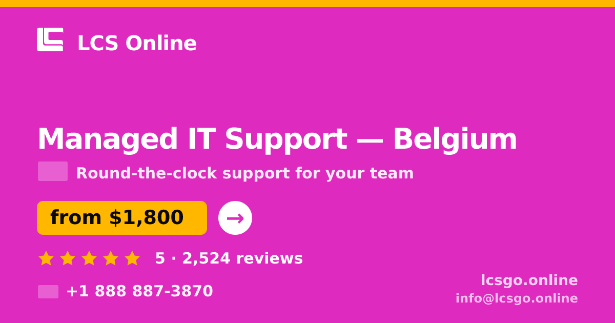 Managed IT Support in Ghent — from $2,000/mo, rated 4.7/5 by 2370 clients. LCS Online.