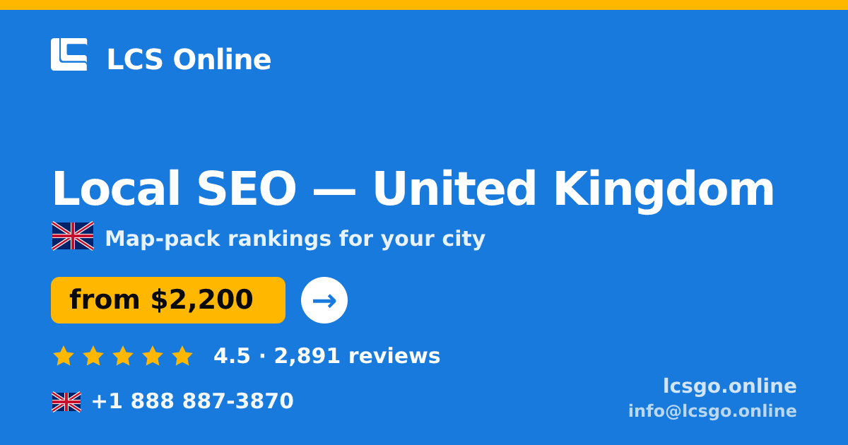 Local SEO in Glasgow — from $2,000/mo, rated 4.8/5 by 1620 clients. LCS Online.