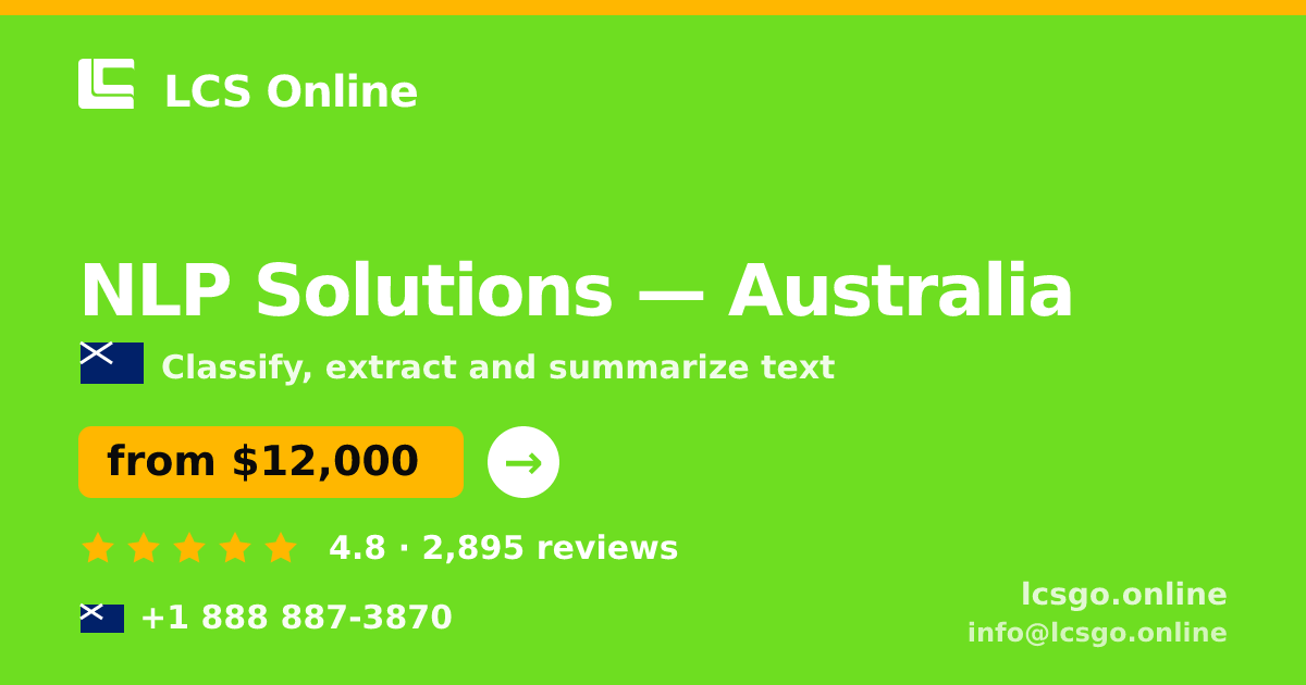 NLP Solutions in Sydney — from $14,000, rated 4.7/5 by 2281 clients. LCS Online.