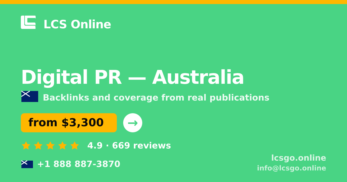 Digital PR in Brisbane — from $2,700/mo, rated 4.8/5 by 1679 clients. LCS Online.