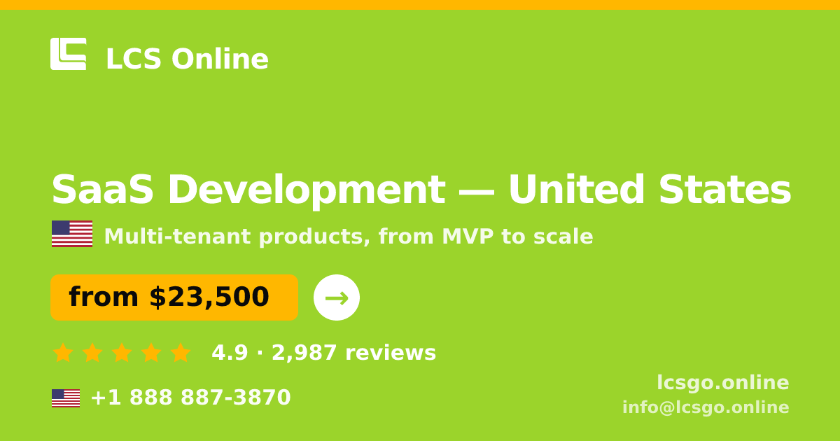 SaaS Development in Austin — from $28,000, rated 4.8/5 by 2392 clients. LCS Online.