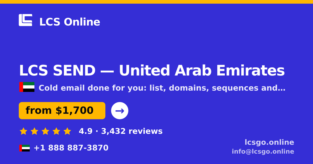 LCS SEND in United Arab Emirates — from $1,700/mo, rated 4.9/5 by 3432 clients. LCS Online.