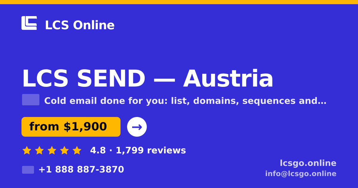 LCS SEND in Vienna — from $1,400/mo, rated 4.8/5 by 1527 clients. LCS Online.