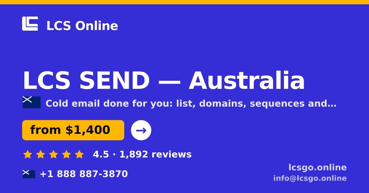 LCS SEND in Brisbane — from $1,400/mo, rated 4.7/5 by 2908 clients. LCS Online.