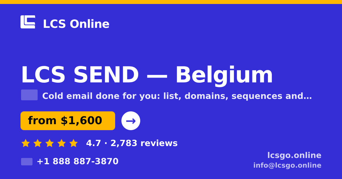 LCS SEND in Antwerp — from $2,000/mo, rated 5/5 by 2552 clients. LCS Online.