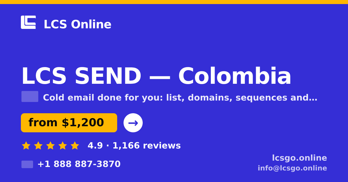 LCS SEND in Colombia — from $1,200/mo, rated 4.9/5 by 1166 clients. LCS Online.