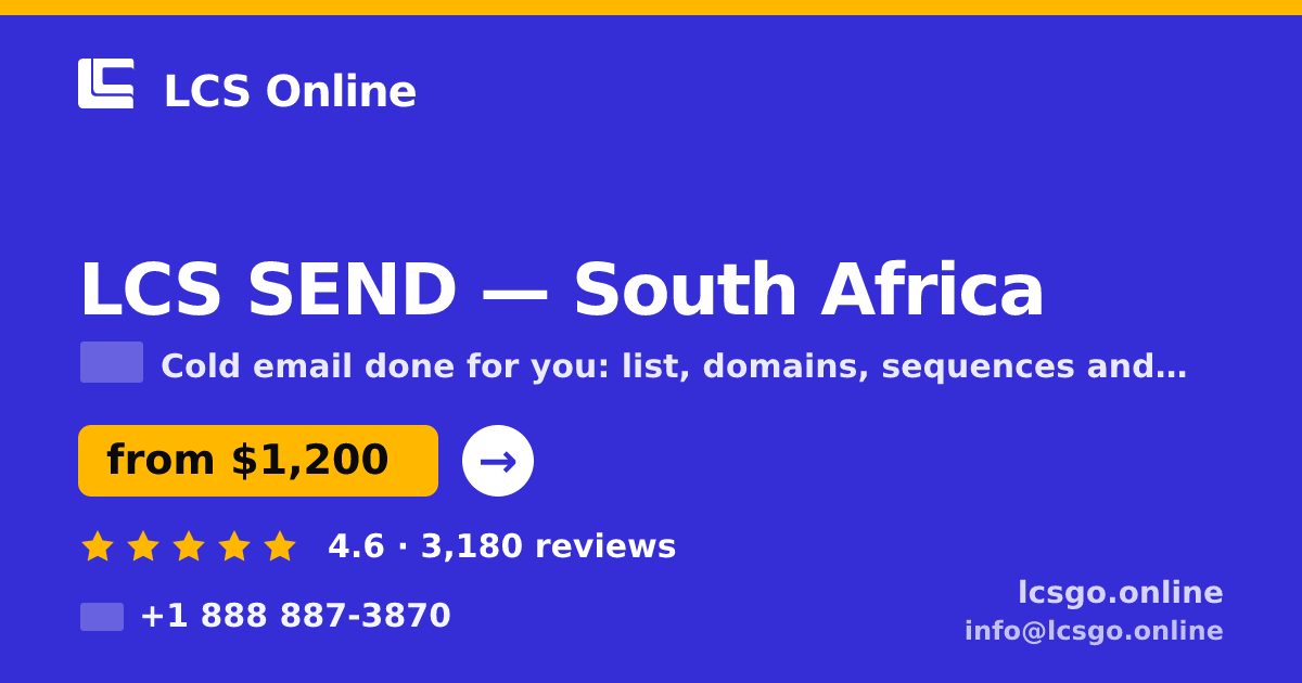 LCS SEND in South Africa — from $1,200/mo, rated 4.6/5 by 3180 clients. LCS Online.