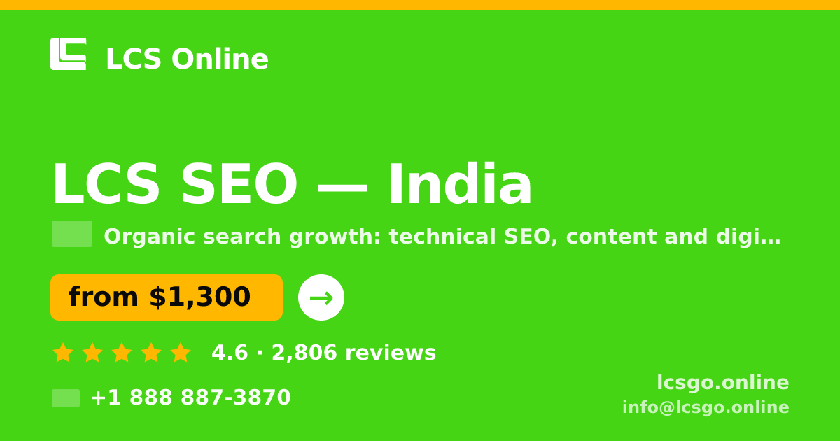 LCS SEO in Delhi — from $900/mo, rated 4.8/5 by 1070 clients. LCS Online.