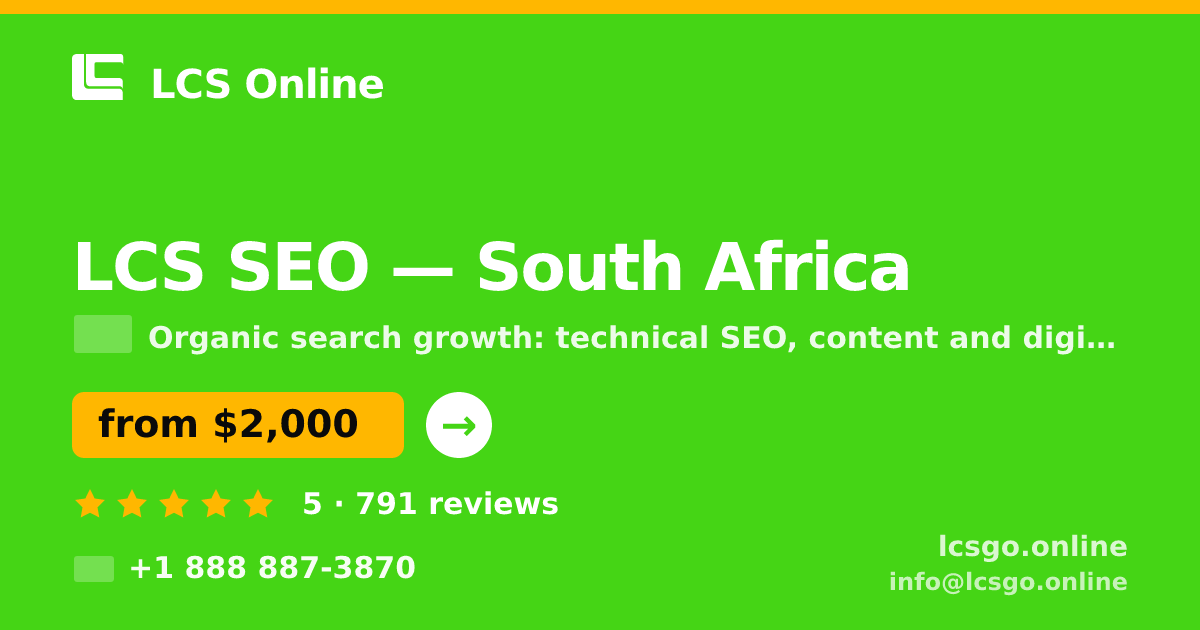 LCS SEO in Cape Town — from $1,200/mo, rated 4.8/5 by 1023 clients. LCS Online.
