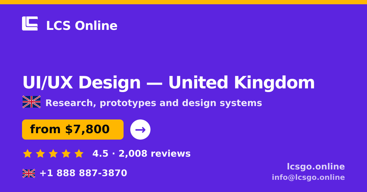 UI/UX Design in Edinburgh — from $7,100, rated 4.6/5 by 3077 clients. LCS Online.