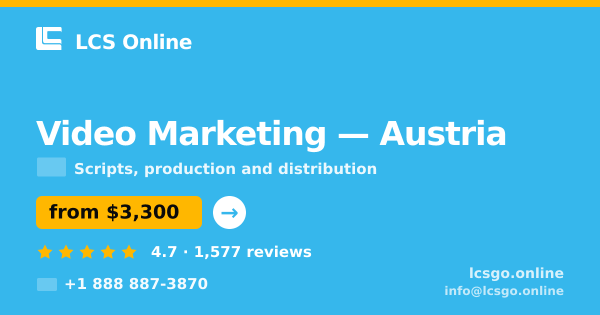 Video Marketing in Graz — from $3,600, rated 4.7/5 by 858 clients. LCS Online.