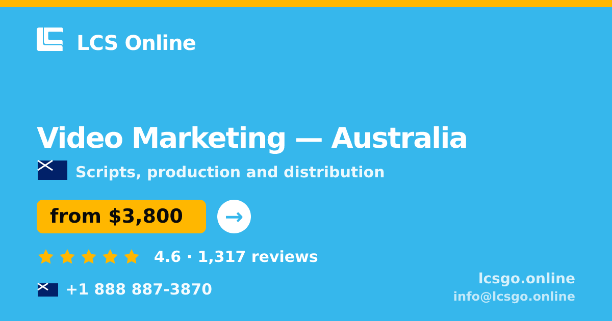 Video Marketing in Brisbane — from $3,300, rated 4.6/5 by 2634 clients. LCS Online.