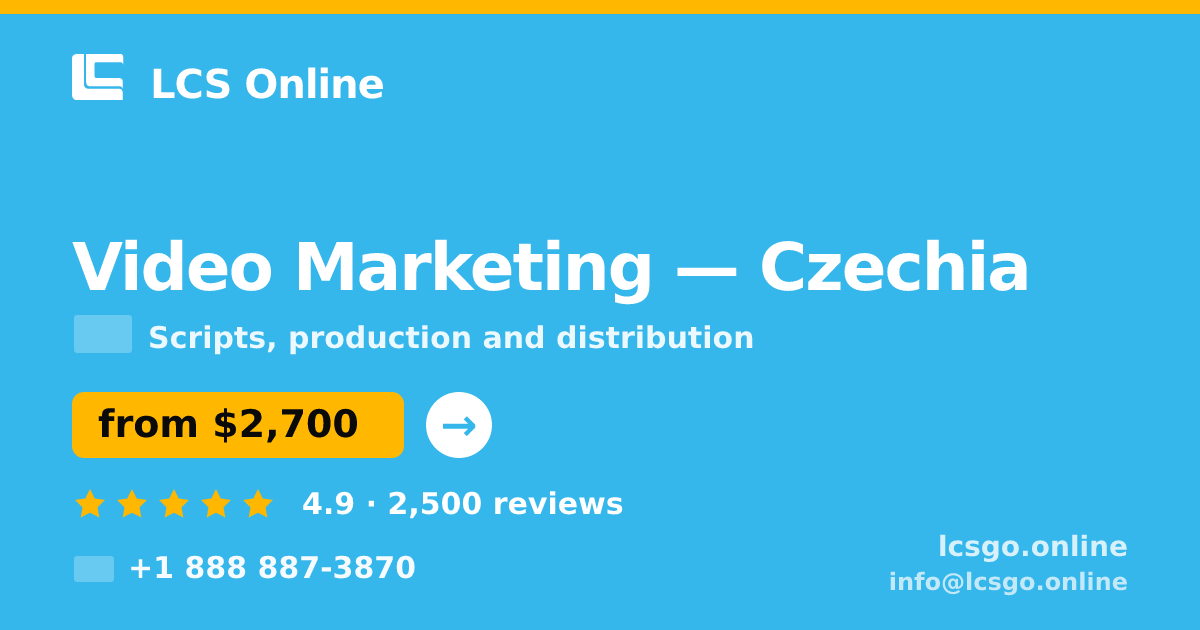 Video Marketing in Czechia — from $2,700, rated 4.9/5 by 2500 clients. LCS Online.