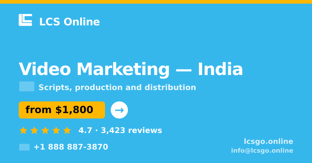 Video Marketing in Chennai — from $1,000, rated 4.5/5 by 676 clients. LCS Online.
