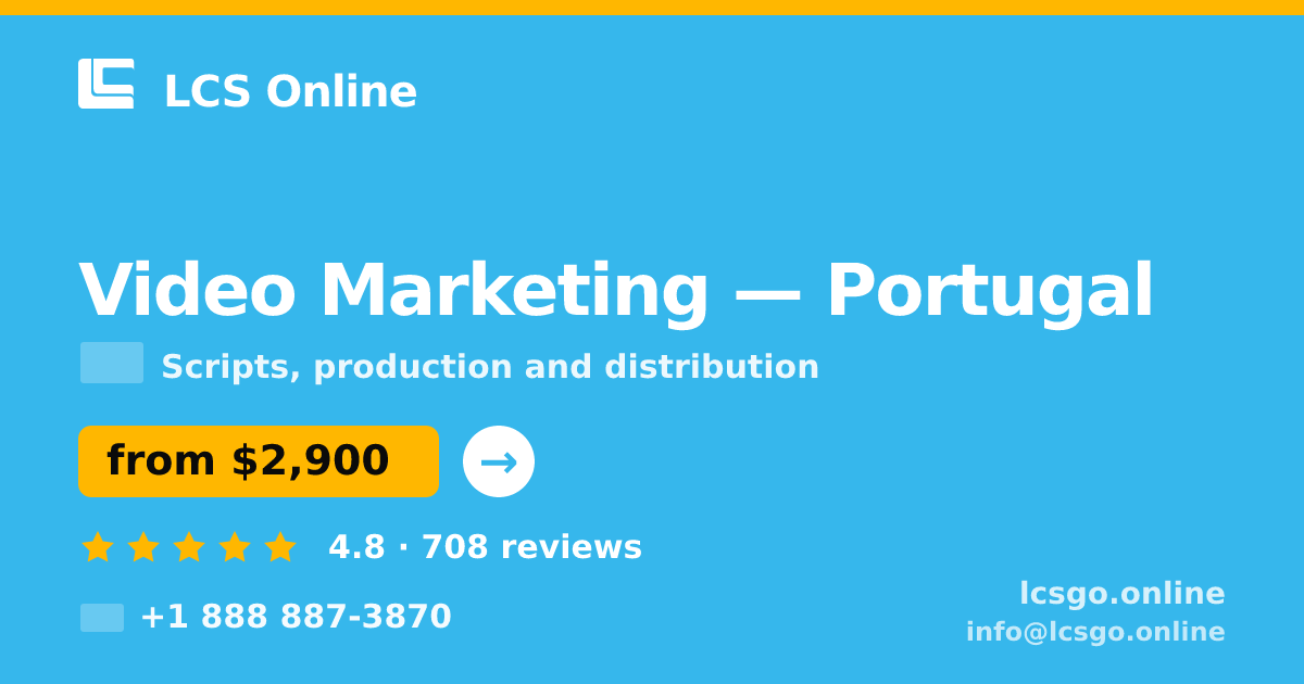 Video Marketing in Porto — from $2,600, rated 4.9/5 by 2144 clients. LCS Online.