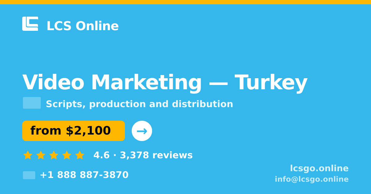 Video Marketing in Ankara — from $1,300, rated 4.8/5 by 1714 clients. LCS Online.