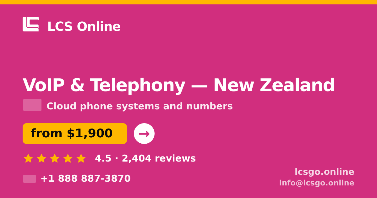 VoIP & Telephony in Christchurch — from $1,400/mo, rated 4.6/5 by 3209 clients. LCS Online.